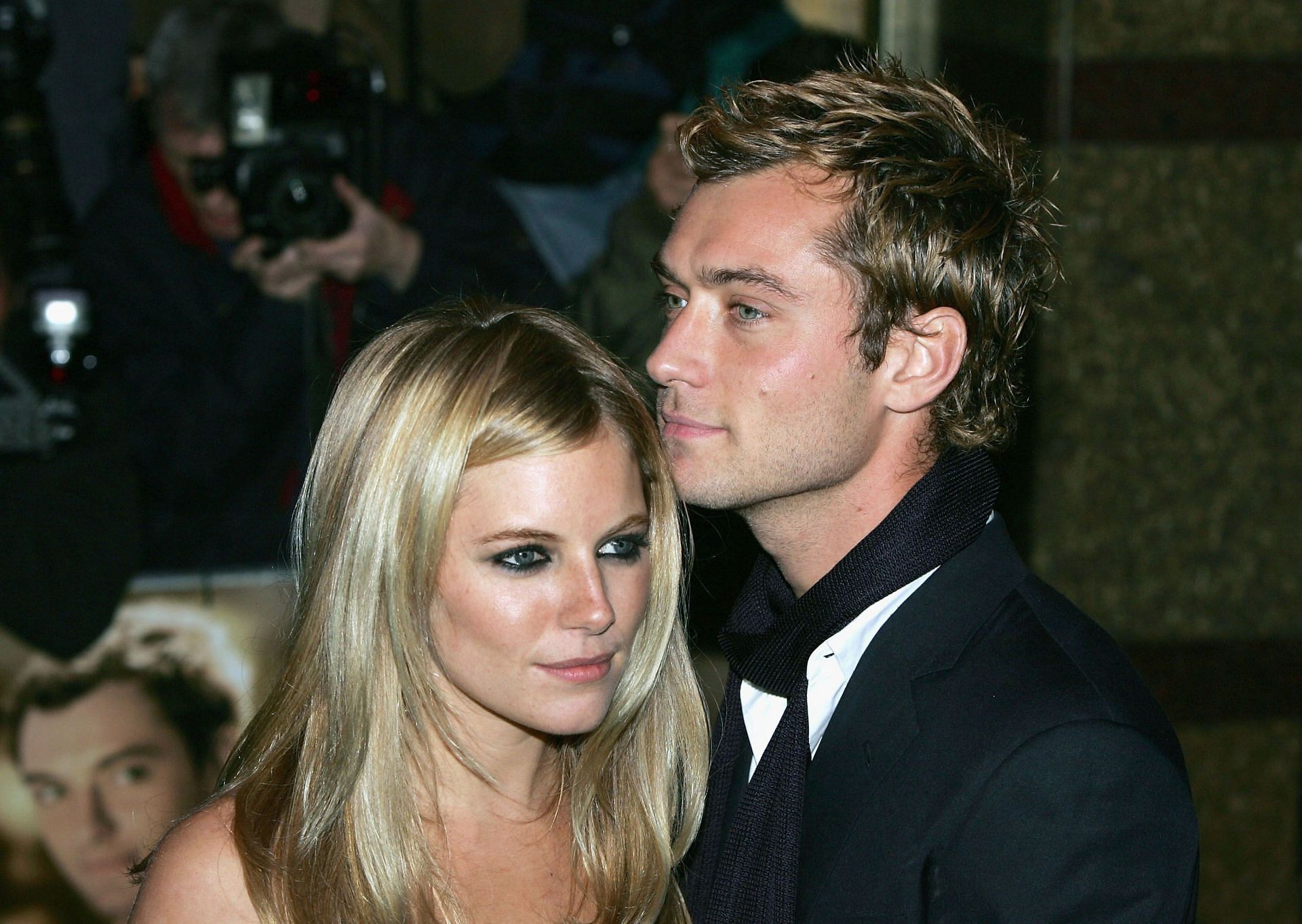 Jude Law and Sienna Miller at the World Premiere of "Alfie" in London. (Image via Getty)